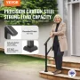 Handrails for Outdoor Steps, 2 PCS 2-3 Step Stair Hand Rail Kit, Transitional Carbon Steel Railings with Installation Kit, Stair