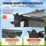 10'x10' Outdoor Retractable Pergola with Canopy, Aluminum Pergola with Retractable Canopy, Modern Pergola with Sun Shade Canopy 