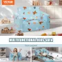 Kids Couch, 2-in-1 Toddler Chairs Comfy, Toddler Couch Sofa Bed Fold Out, Convertible Sofa to Lounger, Kids Chair Seat Playroom 
