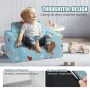 Kids Couch, 2-in-1 Toddler Chairs Comfy, Toddler Couch Sofa Bed Fold Out, Convertible Sofa to Lounger, Kids Chair Seat Playroom 