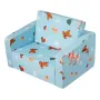 Kids Couch, 2-in-1 Toddler Chairs Comfy, Toddler Couch Sofa Bed Fold Out, Convertible Sofa to Lounger, Kids Chair Seat Playroom 