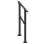 1-2 Handrails for Outdoor for Seniors Porch Deck Black Square Tube Steel