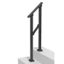 1-2 Handrails for Outdoor for Seniors Porch Deck Black Square Tube Steel