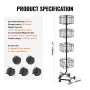 Brochure Display Rack 32-Pocket Rotering Literatur Display