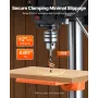 203.2mm/8-inch Benchtop Drill Press, 500W Induction Motor, Tabletop Drilling Machine with 550 / 950 / 1450 / 1950 / 2500 RPM Adj