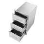 Outdoor Kitchen Drawers 16\" W x 28.5\"" H x 20.5\"" D, Flush Mount Triple Access BBQ Drawers Stainless Steel with Handle, BBQ I