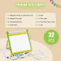 3-i-1 bordplade Kids Art-staffeli dobbeltsidet magnetisk tavle