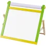 Tabletop Art Easel for Kids, 3-in-1 Wooden Double-Sided Kid's Art Easel with Magnetic Whiteboard, Chalkboard, Paper Roll, Foldab