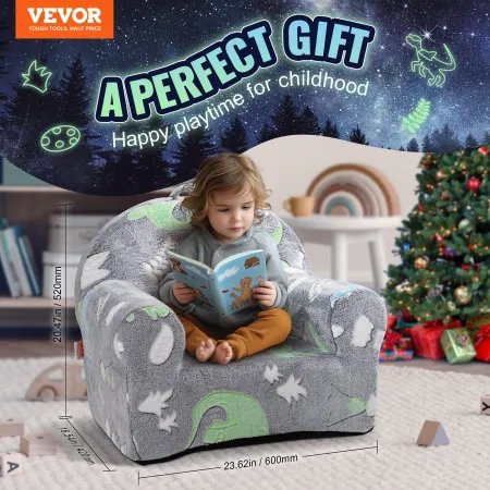Toddler Chair, Kids Armchair Comfy, Toddler Couch Sofa Bed Glow in The Dark, Kids Chair Seat Playroom Furniture for Kids Girls &