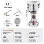 550g Electric Grain Mill Grinder, High Speed 2000W Commercial Spice Grinders, Stainless Steel Pulverizer Powder Machine, for Dry