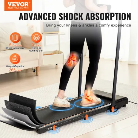 Walking Pad, Under Desk Treadmill for Home Office, Working Walking Running Machine, 265 Lbs Capacity Folding Treadmill, 2.5HP 2 