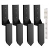 Fence Post Anchor Repair Kit, 4 Pack Inner Diameter 3.5 x3.5 Inches Heavy Duty Steel Fence Post Support Stakes, Anchor Ground