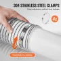 4 '' x 50 'støvopsamlingsslange fortykket PVC fleksibel klar