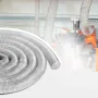 Dust Collection Hose, 4" x 50', Thickened PVC Material Puncture-Resistant Flexible Clear Hose with Carbon Steel Wire Coil 4 x 30