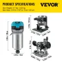 Router Tool, 710W Wood Router, Router for Woodworking with Three Router Collets, Wood Router Tool with Tilt & Plunge Base, Woodw