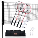 Badminton Net Set, Outdoor Backyard Beach Park Badminton Net, Portable Badminton Equipment Set, Adults Kids Badminton Net with