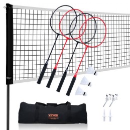 Badminton Net Set, Outdoor Backyard Beach Park Badminton Net, Portable Badminton Equipment Set, voksne Kids Badminton Net med