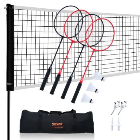 Badminton Net Set, Outdoor Backyard Beach Park Badminton Net, Portable Badminton Equipment Set, Adults Kids Badminton Net with