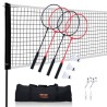 Badminton Net Set, Outdoor Backyard Beach Park Badminton Net, Portable Badminton Equipment Set, Adults Kids Badminton Net with