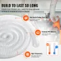 Dust Collection Hose, 2.5" x 20', Thickened PVC Material Puncture-Resistant Flexible Clear Hose with Carbon Steel Wire Coil 4 x 