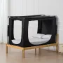 3 Doors Bed Tent Breathable Tent 70% Blackout with 0.37 in Fiber Poles 1900x1370x1190mm