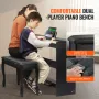 Weighted Digital Piano, 88 Key Fully Weighted Keys, Dual Keyboard & Speakers Simple Cabinet Bracket with Twin Bench Headphone 20