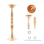 24PCS 50cm/19.7” Tall Wedding Flower Vase, Metal Wedding Centerpiece, Gold Floral Arrangement Stand Display Rack for Tables Wedd