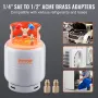 Refrigerant Recovery Tank, 50 LBS Capacity, 400 psi Portable Cylinder Tank with Y-Valve for Liquid/Vapor, High-sealing Recovery 