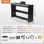 Weighted Digital Piano, 88 Key Fully Weighted Keys, Electric Piano Dual Keyboard & Speakers Simple Cabinet Bracket with Headphon