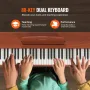 Weighted Digital Piano, 88 Key Fully Weighted Keys, Electric Piano Dual Keyboard & Speakers Four Legged Piano Stand with Headpho