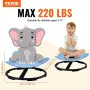 Elephant Kids Swivel Chair, 220 LBS Capacity, 360° Spinning Chair, Autistic Kids Sensory Toy Chair with Non-Slip Metal Base, Tod