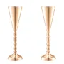 10PCS 43cm/16.9” Tall Wedding Flower Vase, Metal Wedding Trumpet Centerpiece, Gold Floral Stand Display Rack for Tables Wedding 