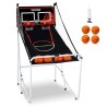 Foldable Indoor Double Shot Basketball Arcade Game 2 Player 4 Balls