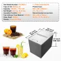 Drop in Ice Chest, 27"L x 18"W x 21"H Stainless Steel Ice Cooler, Commercial Ice Bin with Sliding Cover, 40.9 qt Outdoor Kitchen