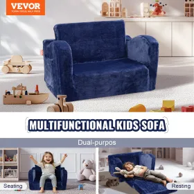 Baby stol sammenfoldelig 2-i-1 comfy baby lounger sofa børn sofa blå
