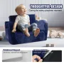 Kids Couch, 2-in-1 Toddler Chairs Comfy, Toddler Couch Sofa Bed Fold Out, Convertible Sofa to Lounger, Kids Chair Seat Playroom 