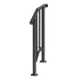 Handrails for Outdoor Steps, 1-2 Step Stair Hand Rail Kit, Transitional Carbon Steel Railings with Installation Kit, Stair Rails