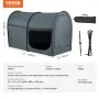 4 Doors Bed Tent Breathable Tent Light Blackout with 0.28 in Fiber Poles 190x99x119cm