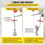 800 kg/1700 lbs Electric Trolley Hoist 1300W Electric Hoist