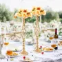 20PCS 58cm/22.83” Tall Wedding Flower Vase, Metal Wedding Centerpiece, Gold Floral Arrangement Stand Display Rack for Tables Wed