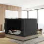3 Doors Bed Tent Breathable Tent 70% Blackout with 0.43 in Fiber Poles 2030 x 1520 x 1190 mm