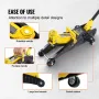 Low Profile Floor Jack 2 Ton (4400 lbs), Heavy Duty Iron Hydraulic Racing Floor Jack, Hydraulic Car Jack with Jack Stands, Singl