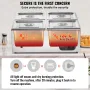 4-Pan Commercial Food Warmer, 4 x 8QT Electric Steam Table, 1500W Professional Countertop Stainless Steel Buffet Bain Marie with