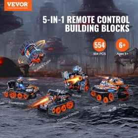 STEM Building Toys til Kids 5 in 1 App & Remote Control