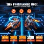 STEM Building Toys for Kids, 5-in-1 554 PCS, Remote Control Car Building Kits Remote & APP Controlled Car/Robot/Tank/Rubik's Cub