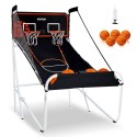 Foldable Indoor Double Shot Basketball Arcade Game 2 Player 5 Balls
