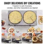 Electric Crepe Maker, 16-Inch Double Head Commercial Crepe Machine, 3400W Flat Plate Crepe Griddle, Nonstick Stainless Steel Pan