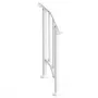 Handrails for Outdoor Steps, 1-2 Step Stair Hand Rail Kit, Transitional Carbon Steel Railings with Installation Kit, Stair Rails
