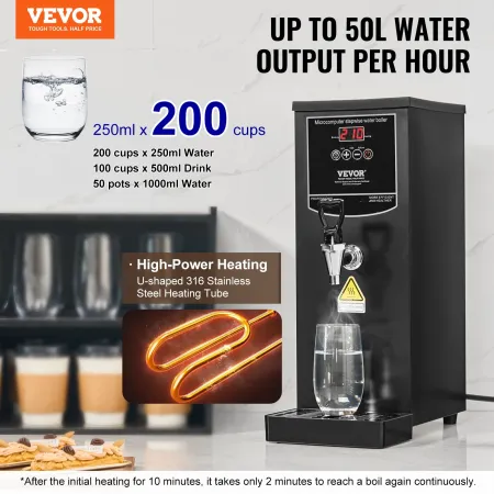 10L kommerciel vandkedel Electric Varm Water Dispenser Rustfrit