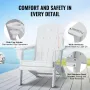 Adirondack Chair Plastic, Set of 2 All-Weather Portable Folding Fire Pit Chair, Outdoor Adirondack Patio Chair with Cup Holder, 